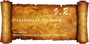 Viszkocsil Rajmund névjegykártya